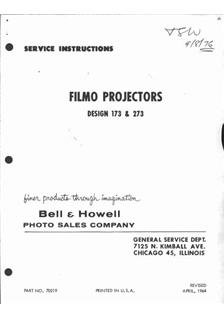 Bell and Howell 173 manual. Camera Instructions.